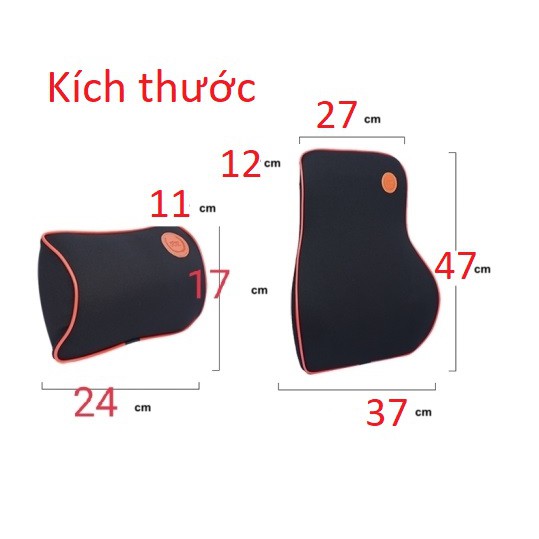 Bộ dựa lưng cao su non CÓ DÂY NỐI dài cố định phần lưng LOẠI 1 Fumange tem nâu hàng chuẩn