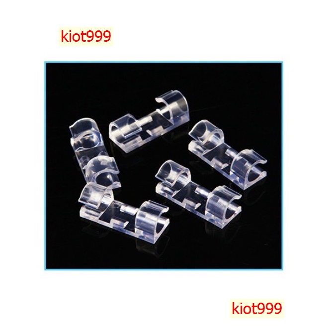 Vỉ 20 Nút Nhựa Giữ Dây - Nẹp - Kẹp Dán Tường Giữ Cố Định Dây Điện, Dây Máy Tính, Dây Mạng Trong Nhà.