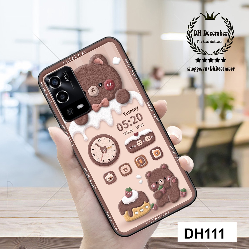 Ốp lưng Oppo A36/A76/A53/A54 / A55/A74/A95 /A94 F5/F7/F11/F11 PRO in hình GẤU HỒNG-GẤU BE3R -XINH XẺO CỰC ĐẸP