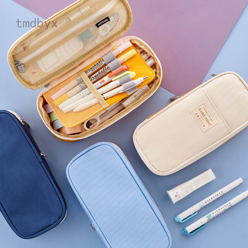 Túi đựng bút/ đồ trang điểm sức chứa lớn có thể gấp gọn tiện dụng cho học sinh