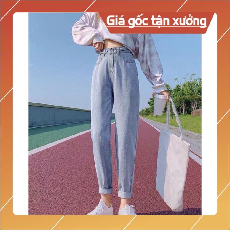 Quần jean bò baggy nữ ống suông xuông rộng hàng Quảng Châu phong cách Hàn Quốc sành điệu style 2021 - HAPONO-J007 | BigBuy360 - bigbuy360.vn