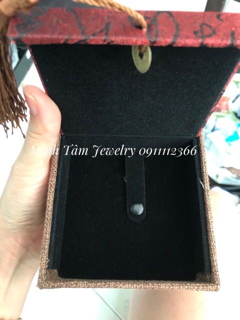 Sỉ 10 hộp gấm đựng vòng tay size 10x10x3.6cm