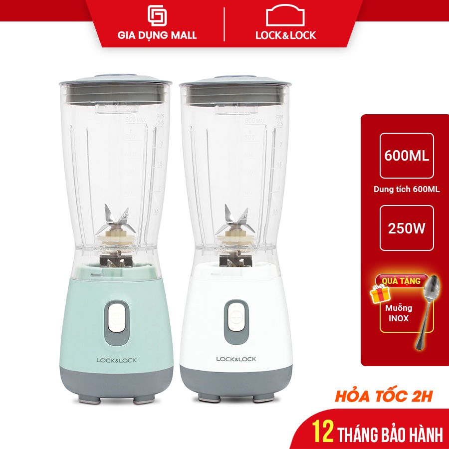 Máy Xay Sinh Tố Lock&amp;Lock EJM436 (250W – 600ml).Thiết kế hiện đại,nhỏ gọn.Hiệu suất nhanh,đáng tin cậy.