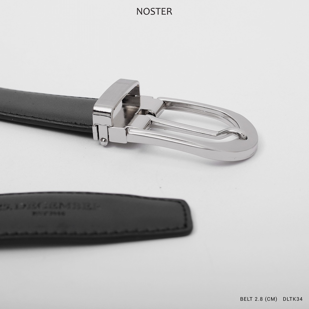 Thắt lưng da nam, dây nịt nam, dây thắt lưng bản 2.8 cm (hỗ trợ đục lỗ, cắt dây) - Thương hiệu NOSTER mã DLTK34