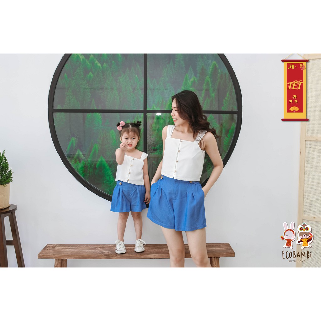 Quần shorts nữ vải tencel denim Ecobambi