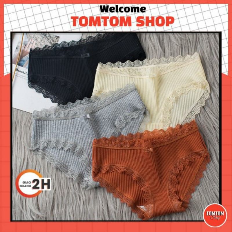 Quần Lót Nữ Cotton viền ren cao cấp mềm mại kháng khuẩn QL05 | BigBuy360 - bigbuy360.vn