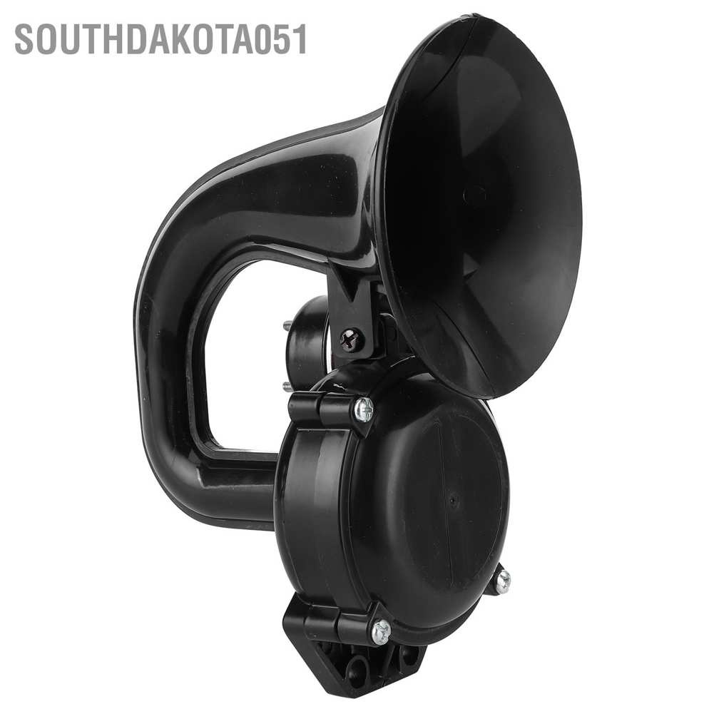 Còi hơi ốc sên điện tử 12V/ 24V 120dB âm thanh lớn màu đen thông dụng dành cho xe hơi xe buýt xe tải xe lửa