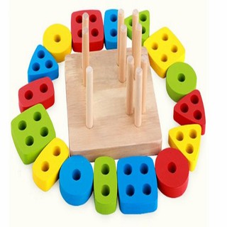 Đồ chơi Montessori xếp hình 4 cột cho bé