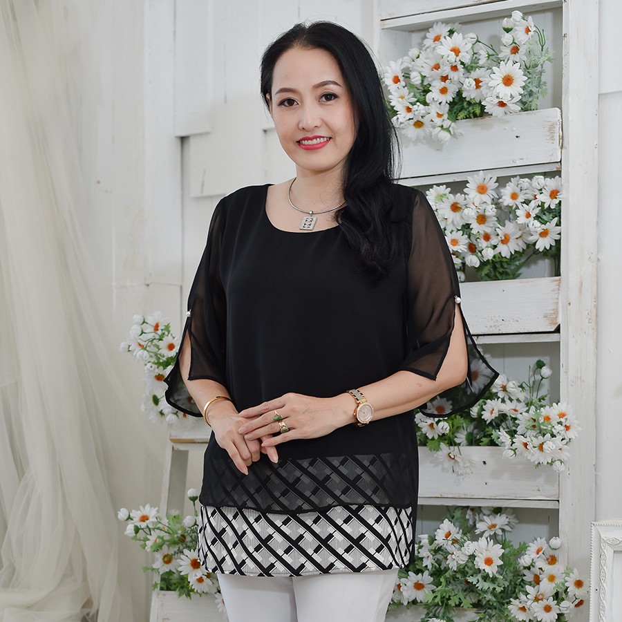 Madam Sotoni - Thời trang trung niên - Áo kiểu nữ trung niên - VDDT709