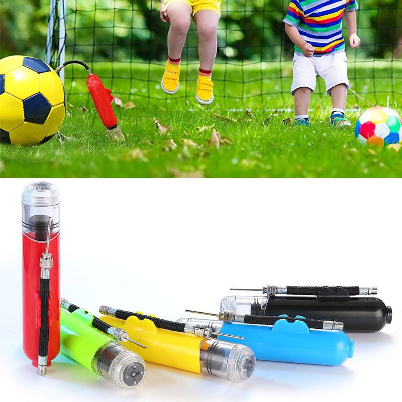 Dụng cụ bơm bóng đá bơm hơi bằng tay kèm 3 kim và 2 vòi phun tiện dụng