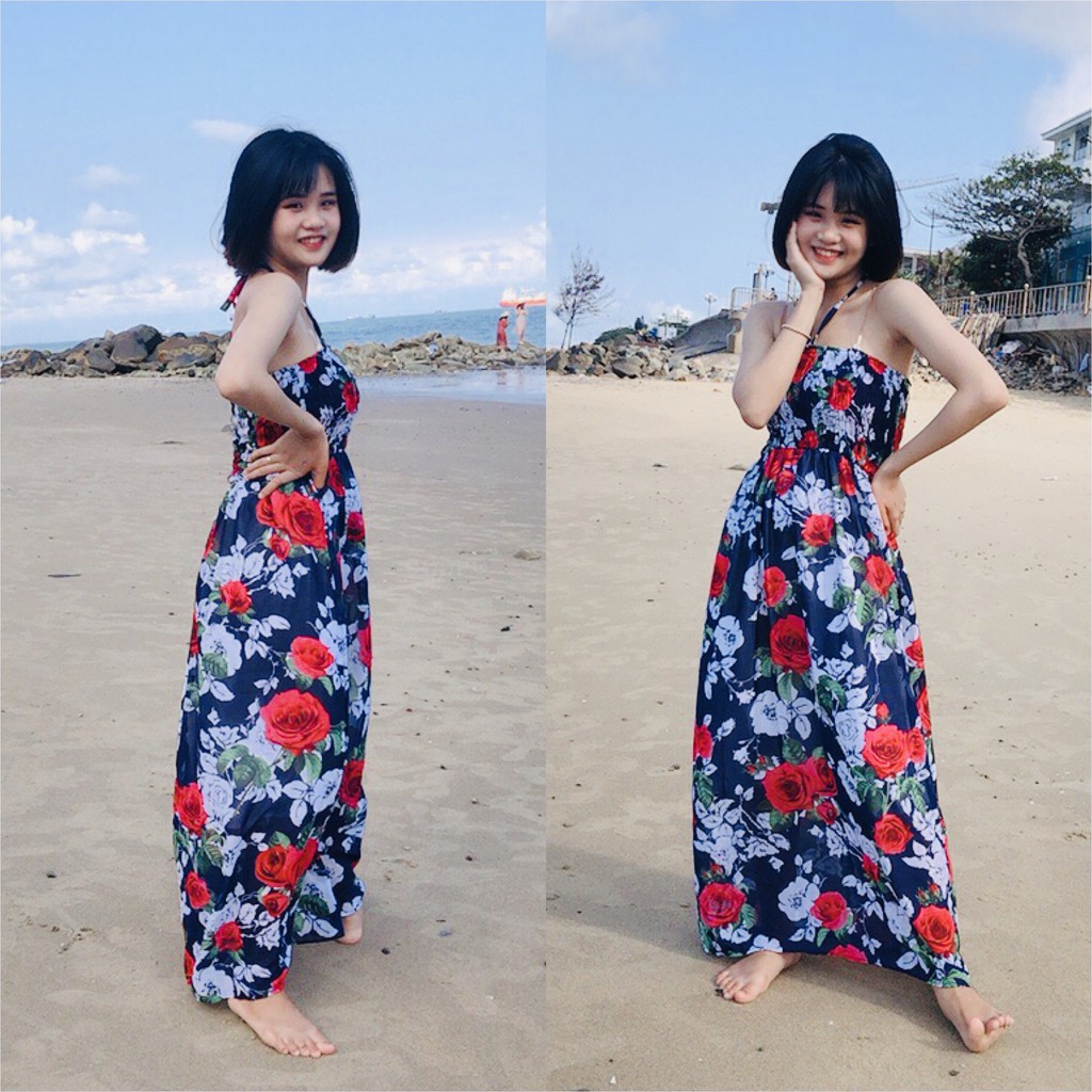 đầm maxi đi biển