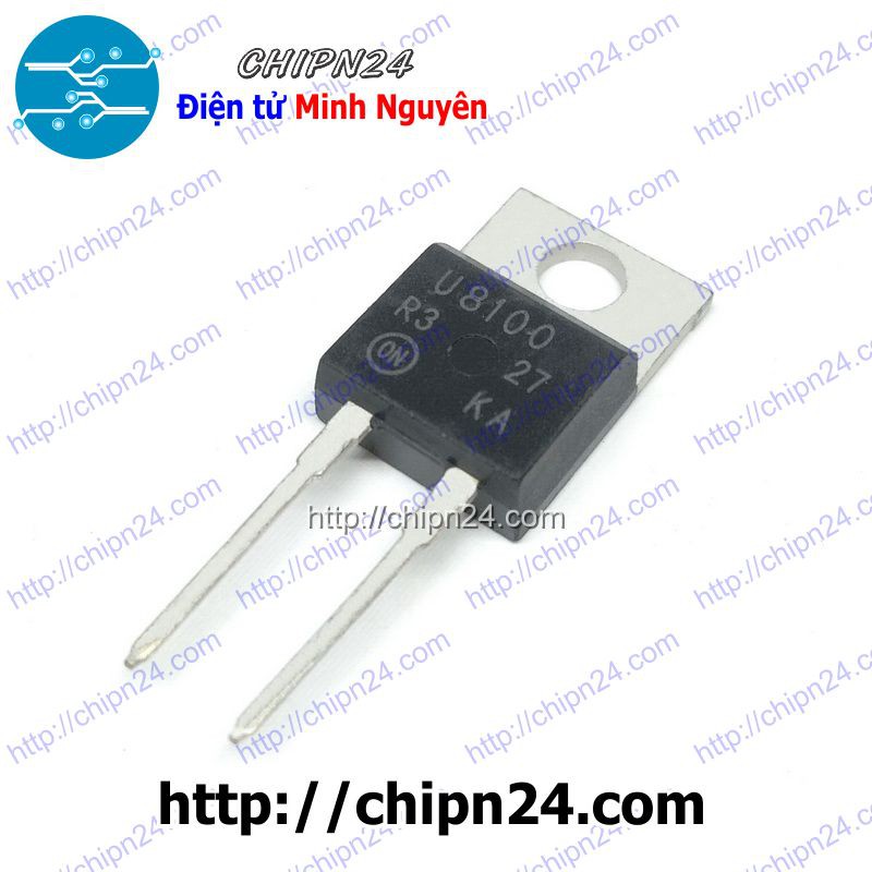 [2 CON] Diode MUR8100CT TO-220 (MUR8100 U8100) [Diode Schottky]