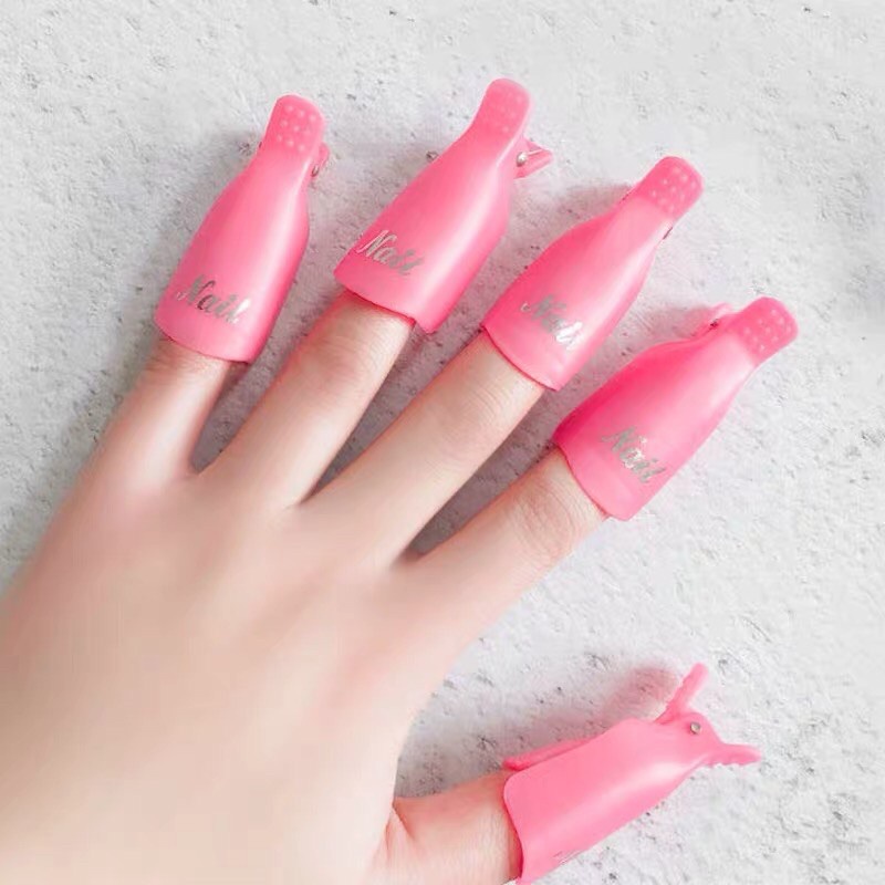 kẹp ủ móng tay, kẹp ủ phá gel,ủ phá set 10 cái chuyên dụng tiện lợi cho thợ nail