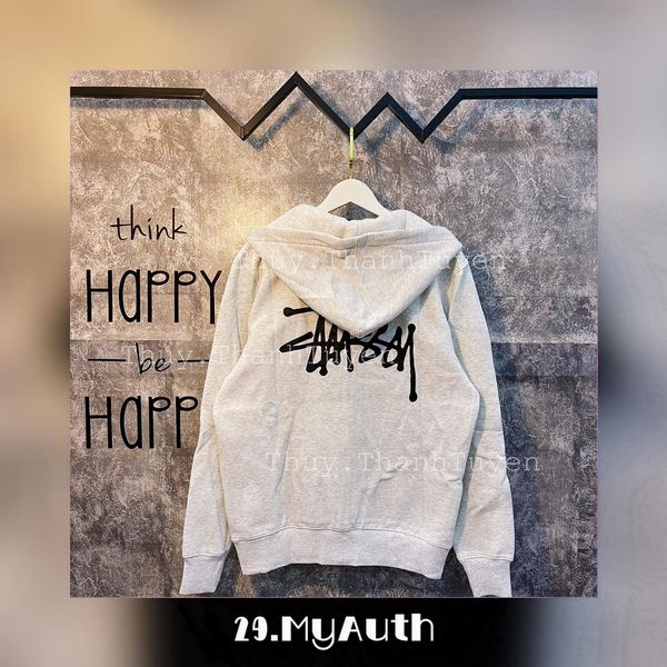ÁO KHOÁC ZIPUP STUSSY  BASIC GREY