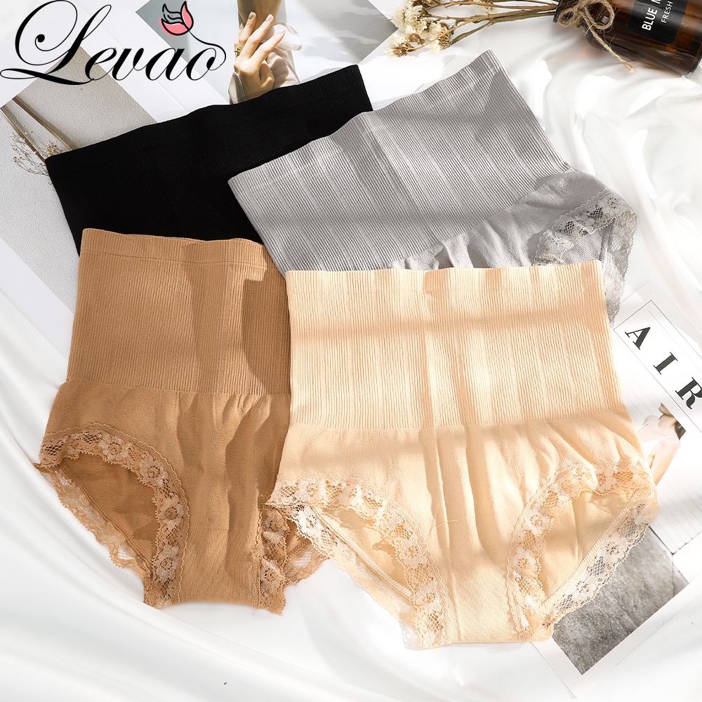 Quần lót LEVAO chất liệu cotton lưng cao định hình bụng cho nữ