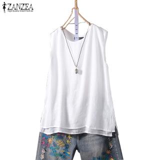 Áo Ba Lỗ ZANZEA Thiết Kế Giả Hai Lớp Thời Trang Cho Nữ