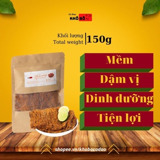 Khô bò miếng mềm - Bò khô miếng túi zip 150g - Khô Bò Cô Đào
