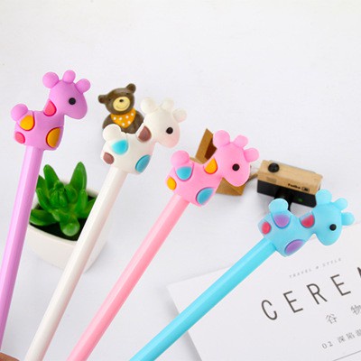 Bút Mực Nước 3D Cao Cấp Hình Chuột Hamster/ Thỏ/ Heo/ Gấu Mèo/ Hươu Cao Cổ Siêu Đáng Yêu DUASHOP