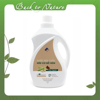 Nước Rửa Chén Bồ Hòn Hữu Cơ ECOCARE 2 lít - Sạch dầu mỡ, tinh dầu khử mùi, tiết kiệm 30% nước