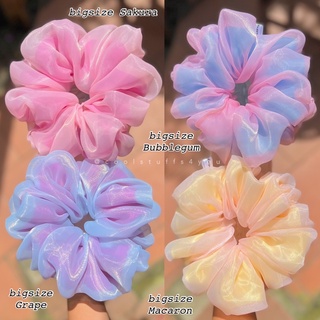Buộc Tóc Scrunchies Thiết Kế Voan 2 Lớp Vải Phối Màu Bigsize Siêu To {Bảng Màu 2 Lớp Bigsize}
