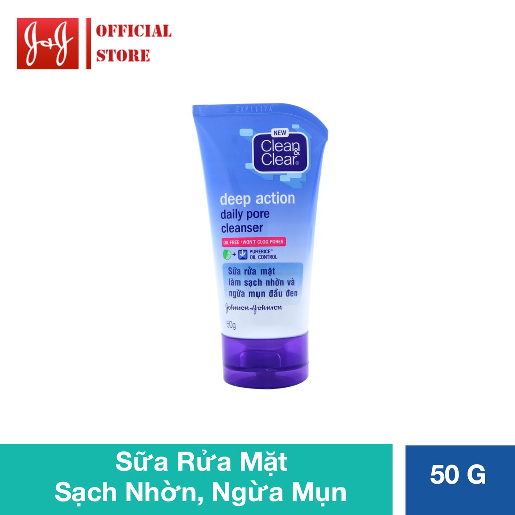 [Mã FMCGJNJ7 giảm 8% đơn 250k] Sữa mặt hàng ngày sạch sâu lỗ chân lông Clean&Clear Daily Pore Cleanser 50g - 100896523 | BigBuy360 - bigbuy360.vn