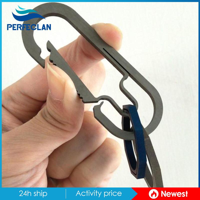 Móc Khóa Carabiner Bằng Titan Màu Bạc 7cm