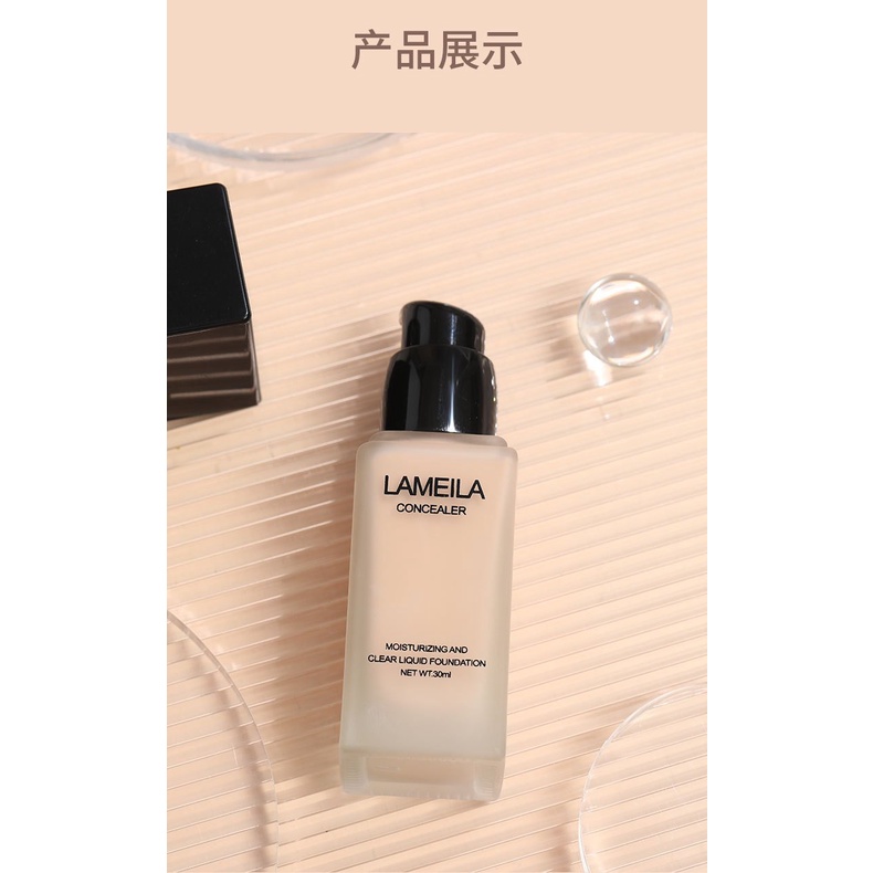 🍀Kem Nền BB Cream Lameila 3063 MOISTERZING AND CLEAR LIQID FOUDATION Auth Nội Địa