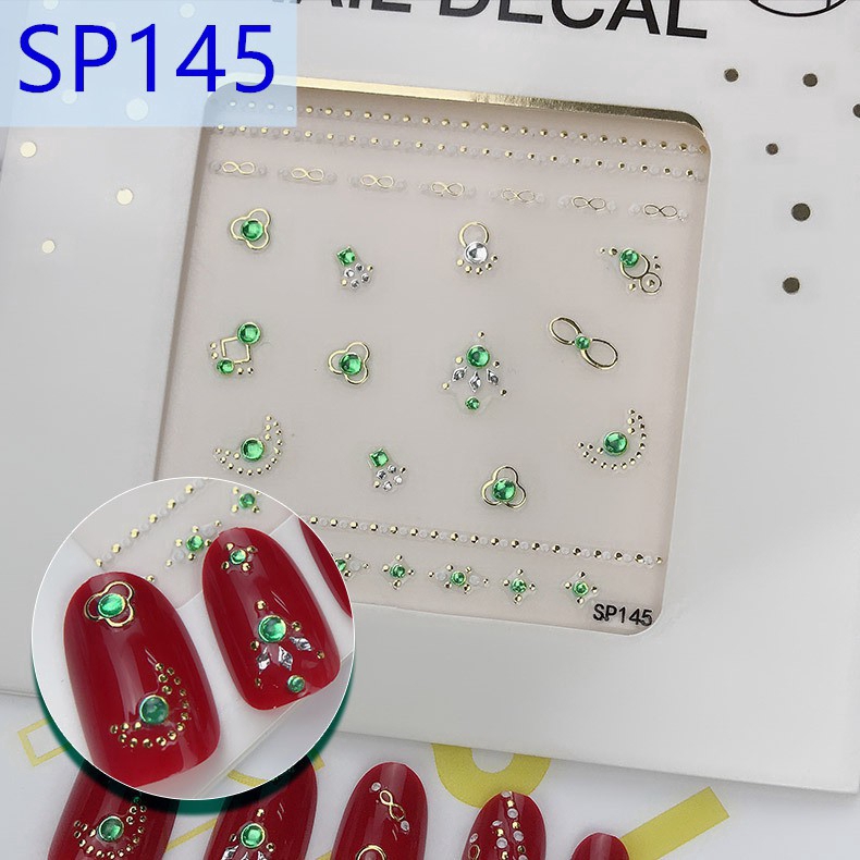 Miếng dán móng tay 3D hình kim cương lấp lánh nghệ thuật