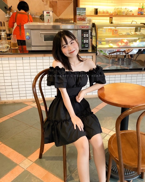 Đầm dự tiệc trễ vai Damin | BigBuy360 - bigbuy360.vn