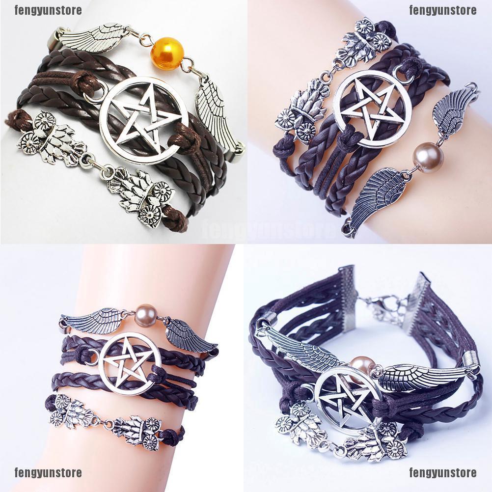 Bộ vòng tay tình bạn Owl Angel Wings Infinity Hand Chain