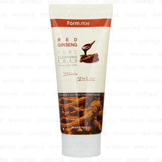 Sửa Rửa Mặt Chống Lão Hóa Da Chiết Xuất Nhân Sâm FarmStay (180ml)