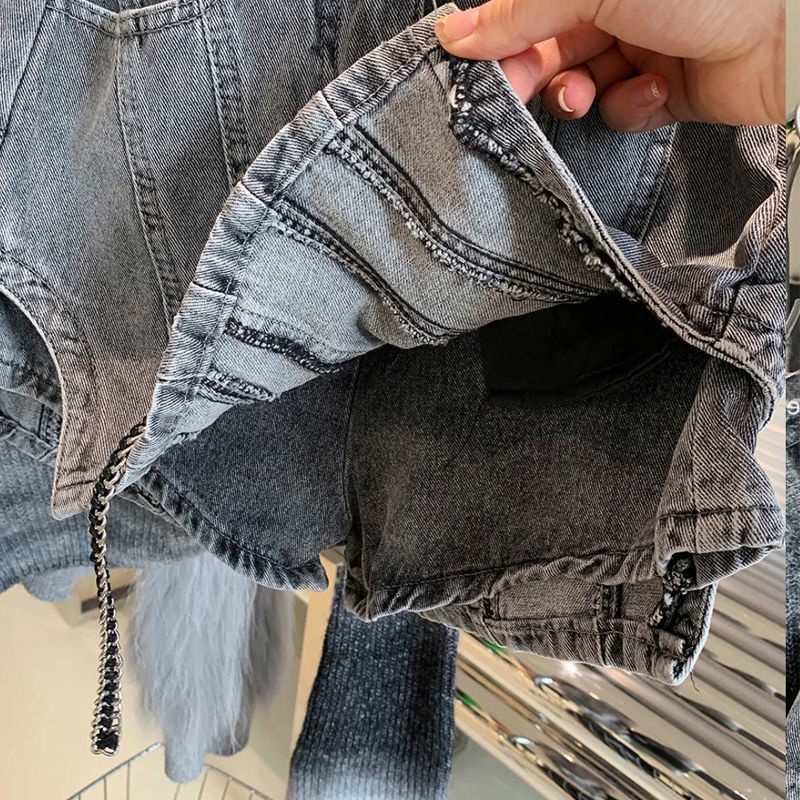 Quần Đùi Jeans Lưng Cao Phong Cách Retro Mẫu Mới Thời Trang Cho Nữ