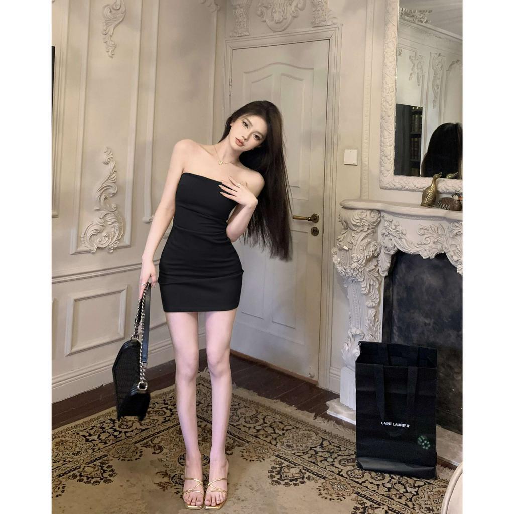 Đầm Hai Dây Màu Sắc Đơn Giản Thanh Lịch Cho Nữ