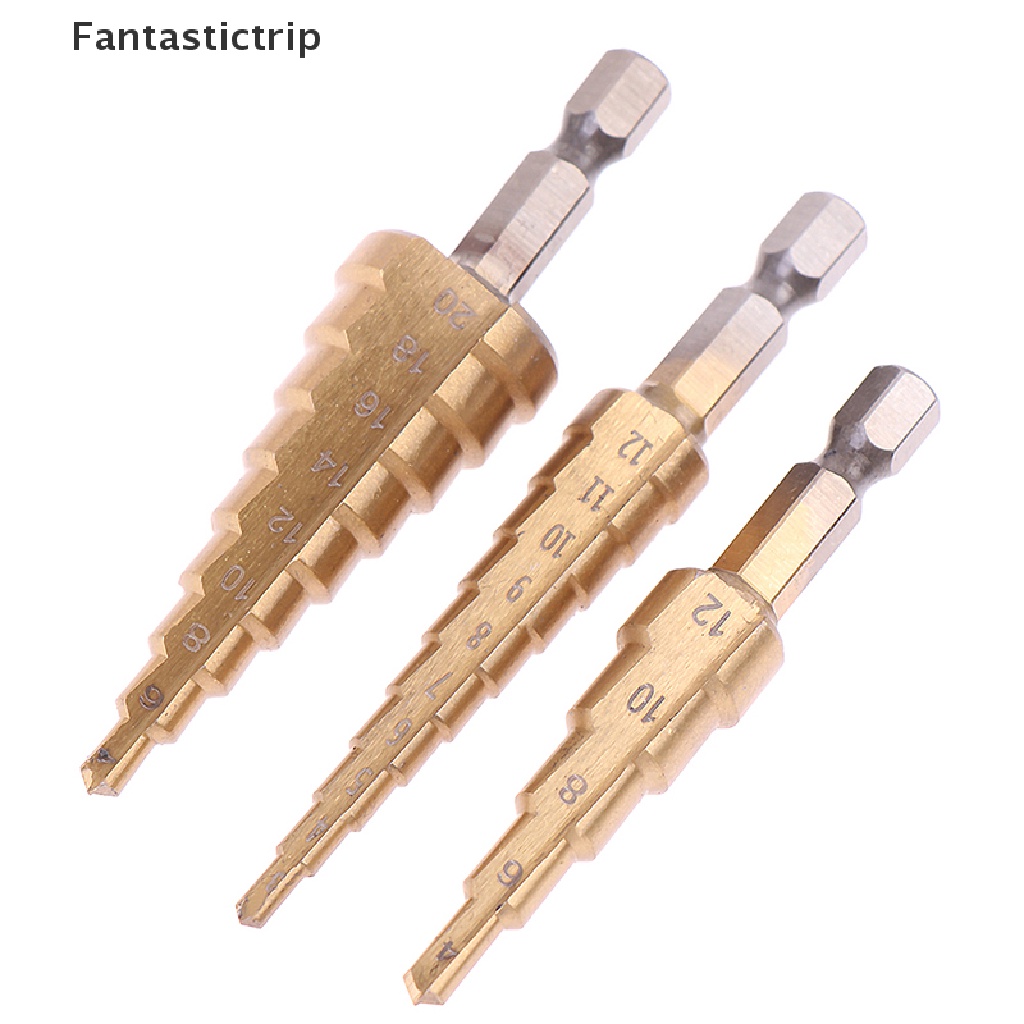 Bộ 3 Mũi Khoan HSS 3-12mm 4-12mm 4-20mm Mới