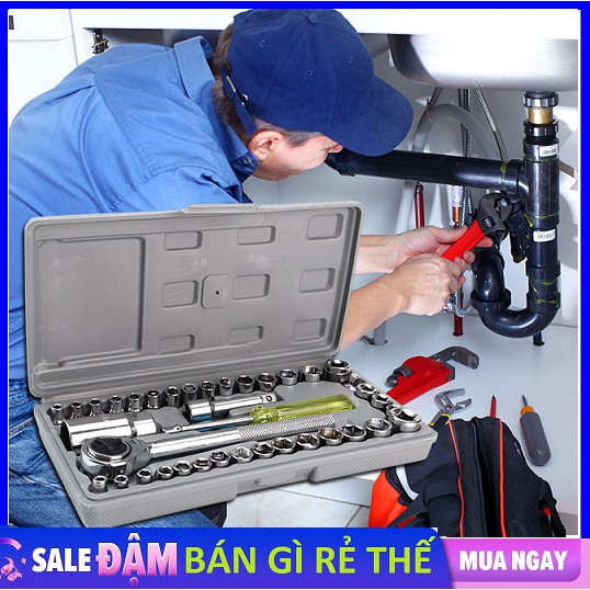 BỘ DỤNG CỤ SỬA CHỮA ĐA NĂNG 40 MÓN CHO XE MÁY, OTO