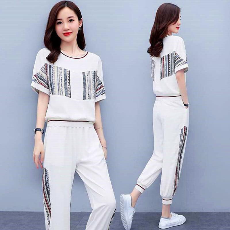 Bộ đũi nữ mặc nhà, dáng thể thao cực đẹp, chất đũi mát lạnh