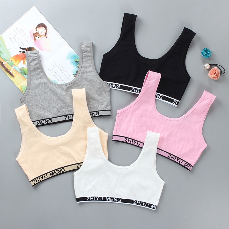 Áo Bra Cotton Mềm Mại Dễ Thương Cho Bé Gái 8-16 Tuổi