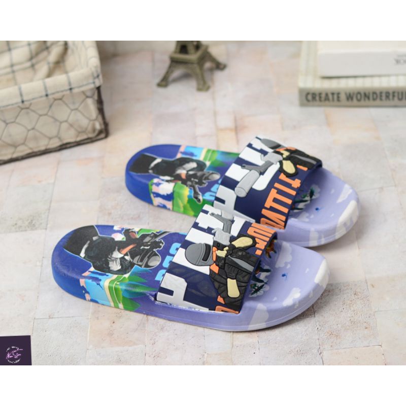 Dép lê quai ngang.Dép siêu nhân PUPG  in 3D đẹp cho bé trai