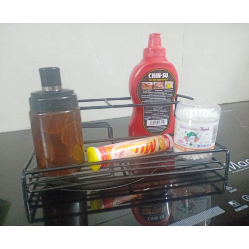 Kệ Góc Thép Không Gỉ Sơn Tĩnh Điện Nhà Tắm, Kệ Tam Giác Nhà Bếp Dán Tường Siêu Dính Chịu Lực 10kg.