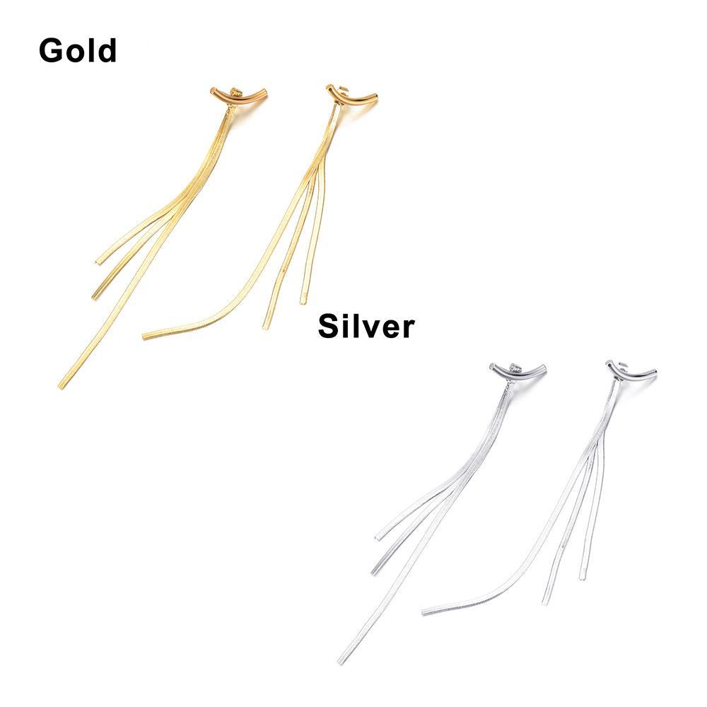 Khuyên Tai Chuỗi Dài Tua Rua Hình Học Thời Trang Thích Hợp Làm Quà Tặng