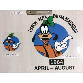 set 2 sticker hình ủi chú cho goofy (lớn+nhỏ) (phụ kiện may vá, trang trí quần áo may mặc, Handmade,DIY)