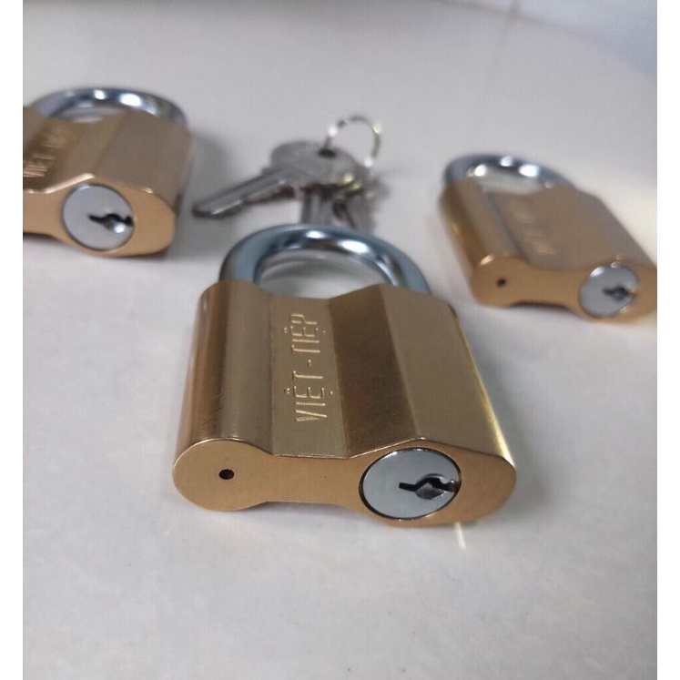 Combo 10 ổ khoá việt tiệp dùng chung 1 chìa chủ ( loại 6 phân , khoá giữ chìa , gồm 10 chìa sơ cua )