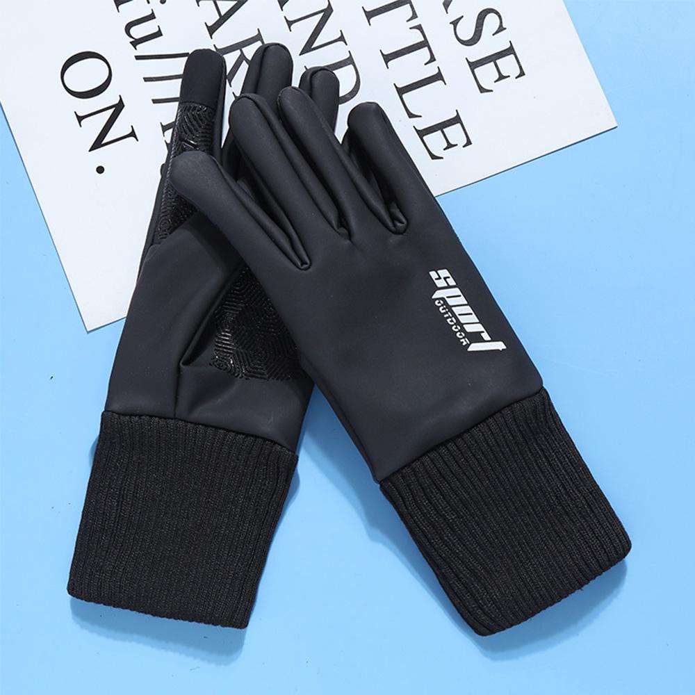 Găng Tay Lông Nhung Giữ Ấm Cảm Ứng Màn Hình Thời Trang Thu Đông Dành Cho Nam