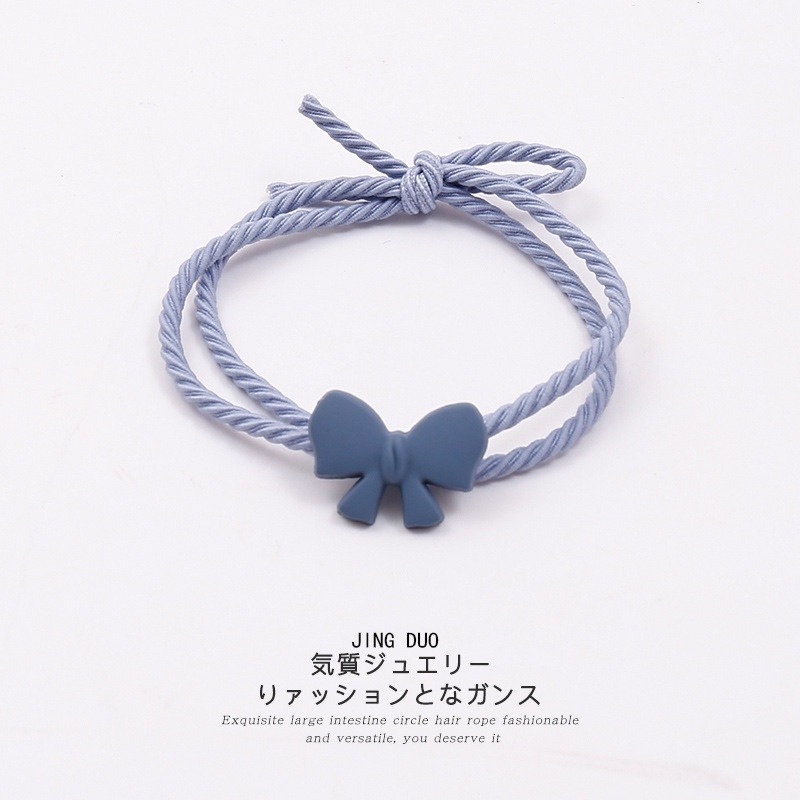 Dây Cột Tóc Cao Su Co Giãn Đính Nơ Nhỏ Dễ Thương