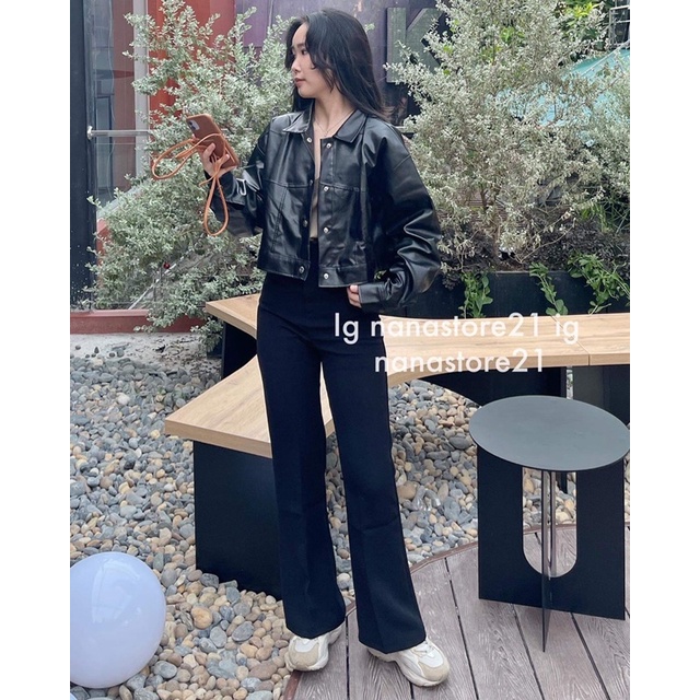 Áo khoác da dáng ngắn Nana21 Nanastore21