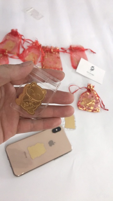 Mèo thần tài mạ vàng 24k rước lộc vào nhà , Hổ thần tài - TD12