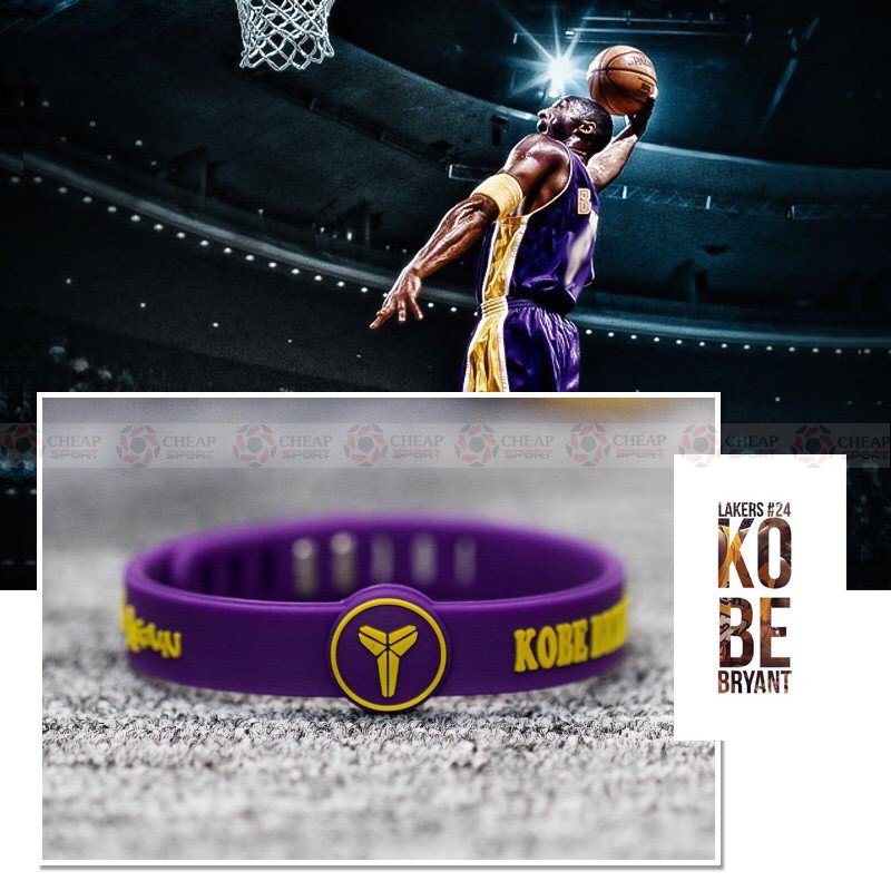 Vòng Tay Bóng Rổ NBA 4.0 Silicon Cao Cấp In Logo Các Ngôi Sao Bóng Rổ NBA Kobe, Curry, James, Irving, Jordan, Durant