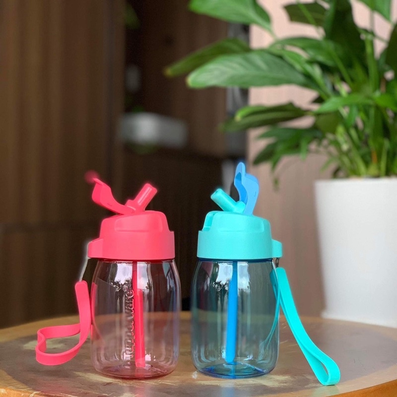 Bình nước tupperware có ống hút cho bé Mini Lohas 350ml