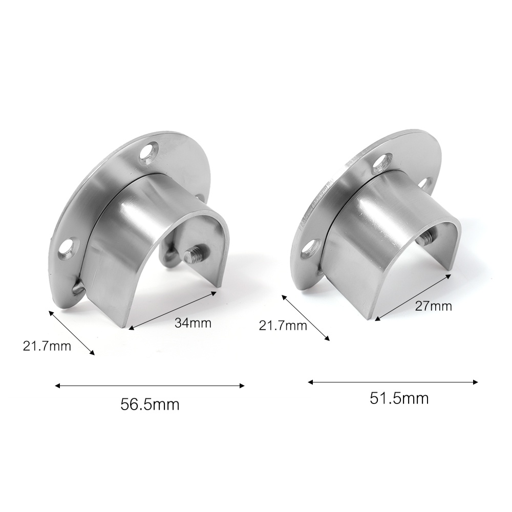 Giá Đỡ Thanh Ray Treo Rèm Cửa Tủ Quần Áo Hình Chữ U Bằng Thép Không Gỉ