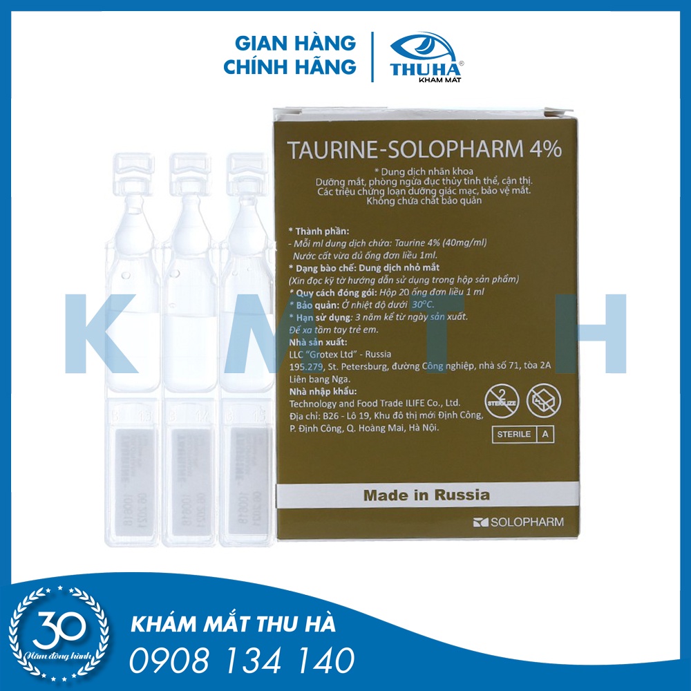 Dung dịch nhỏ mắt TAURINE-SOLOPHARM 4%